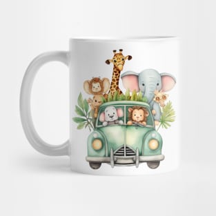 Watercolor Baby Animal Safari #4 Mug